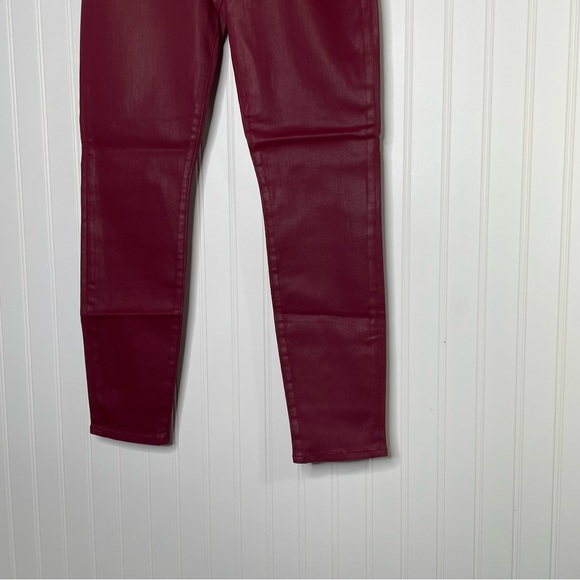 HUDSON Natalie Bordeaux Coated Super Skinny Ankle Jeans - Picture 3 of 7